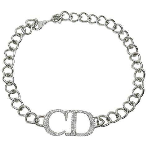 dior silver chain necklace|christian Dior necklace chain.